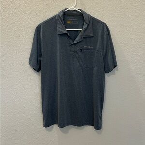 Eddie Bauer Travex Performance Polo — Men’s Medium (Blue Heather)